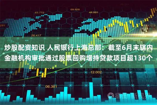 炒股配资知识 人民银行上海总部：截至6月末辖内金融机构审批通过股票回购增持贷款项目超130个